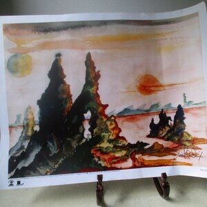 Jimi Hendrix Artwork Watercolor Print Valleys Of Neptune